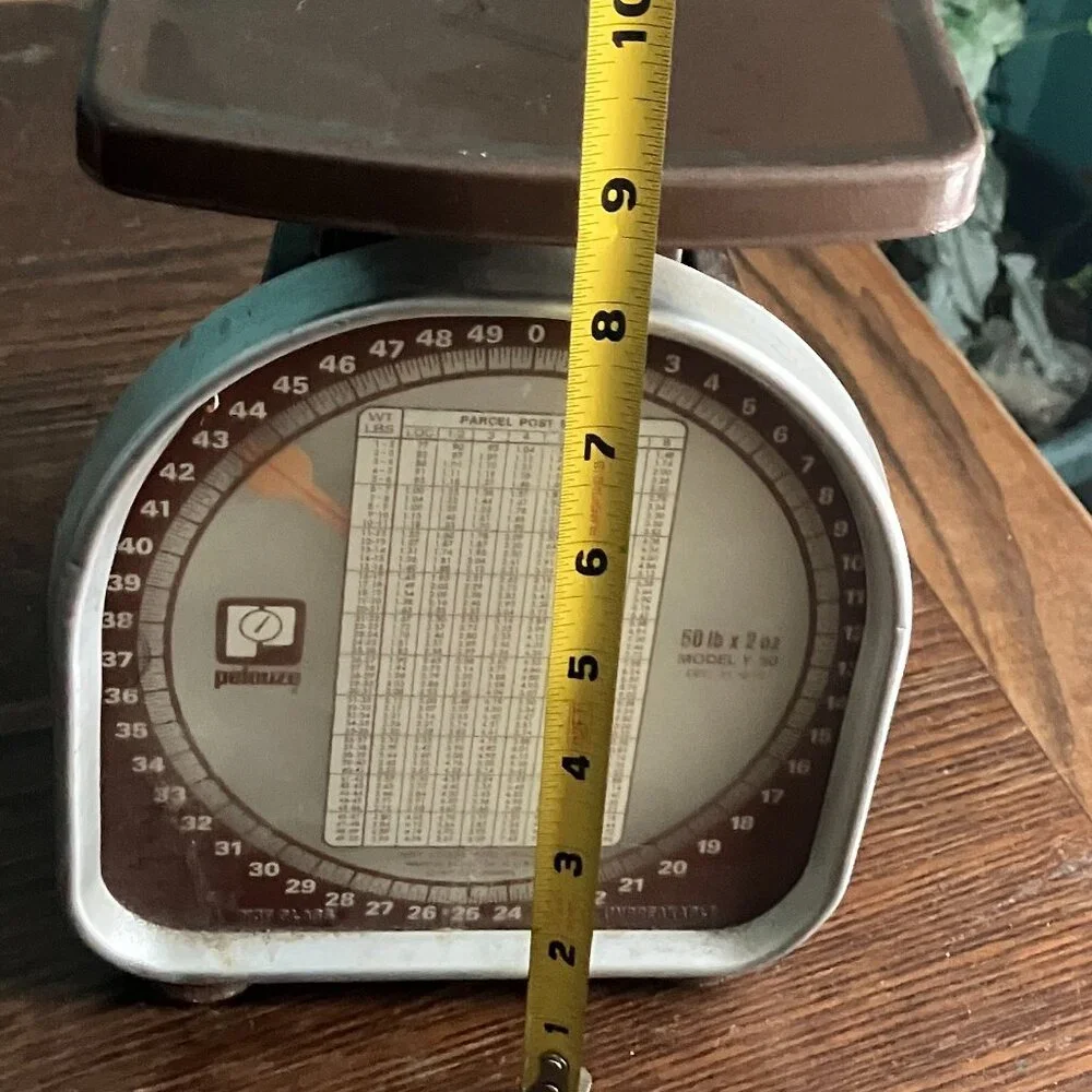 Vintage Pelouze Model Y-50 Postal Scale – 50 lb Capacity – Retro Industrial Deco